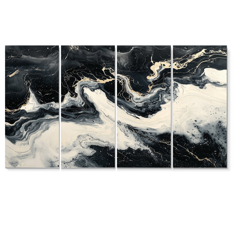 Oksanna - art mural en marbre - art mural moderne pour le salon, 4, H 28 po x l 48 po