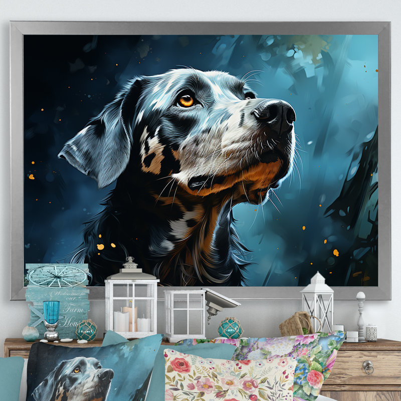 Dalmatian Dream II - impression, H 30 po x l 40 po x P 1,5 po, Cadre de coin argenté fermé