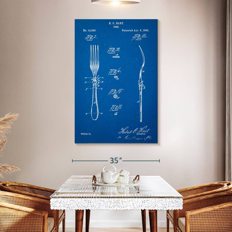 Blueprint Fork Kynaat Poster, 51" H x 34" W