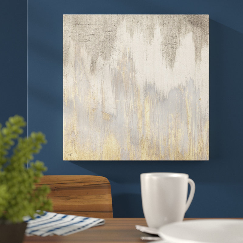 Golden Caves - impression sur toile tendue, H 16 po x l 16 po x 1,5 po