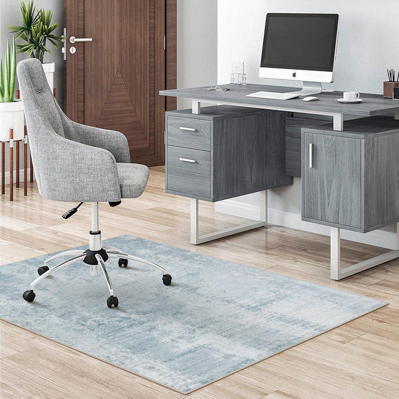 48"x60" Office Chair Mat for Hardwood & Tile Floors, Rolling Chair Protector, Easy to Clean, Gray