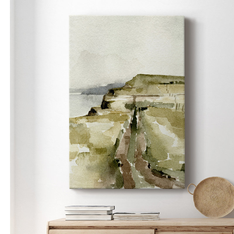 Côte de la mer du Nord II - peinture sur toile tendue, H 60 po x l 40 po x P 1 po