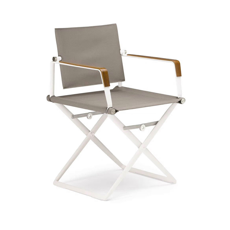 Seax Outdoor Dining Armchair, Black Pepper, Sail Taupe
