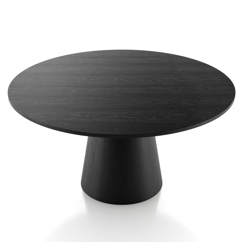 Euna Round Dining Table Set, 30" H x 59" W x 59" L, 5 Pieces: Table, 4 Chairs