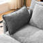Canapé d'angle 3 places en tissu gris avec rangement, revêtement chenille, montage facile à domicile et banc, convient à différents espaces