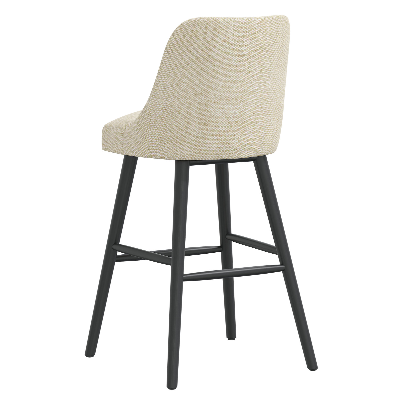 Gallie Bar and Counter Stool, Bar Stool (31” Seat Height), Natural, Black Wood