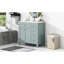 Meuble-lavabo de salle de bain avec tiroirs - Structure en bois massif 36 po-121054715