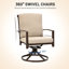 Chaise de patio pivotante avec coussin Adalis