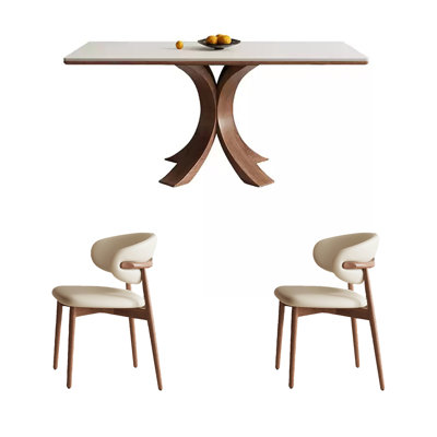 Rock plate dining table rectangular home French