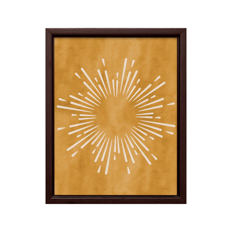 Rayons de soleil, Canevas, H 16 po x l 20 po, Encadrement brun