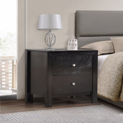 Table de chevet en noir chic
