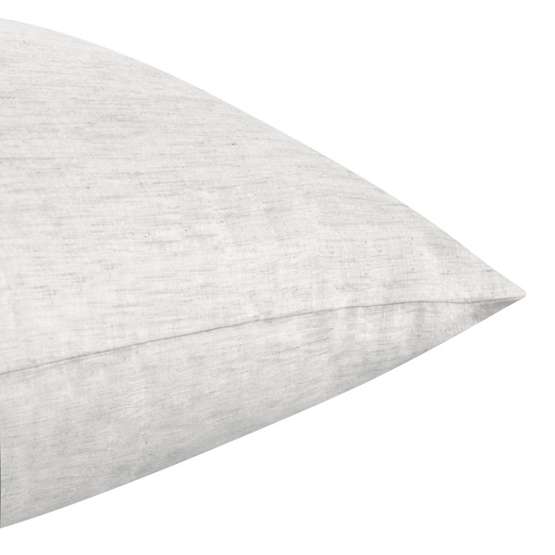 Taie décorative en mélange de lin Jayson, Blanc, Euro