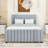 Full Upholstered Platform Bed with  Trundle-1904504057