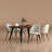 Hozel 5-Piece 63" Rectangular Dining Table Set with Upholstered Chairs and Metal Frame-661209048-661209051