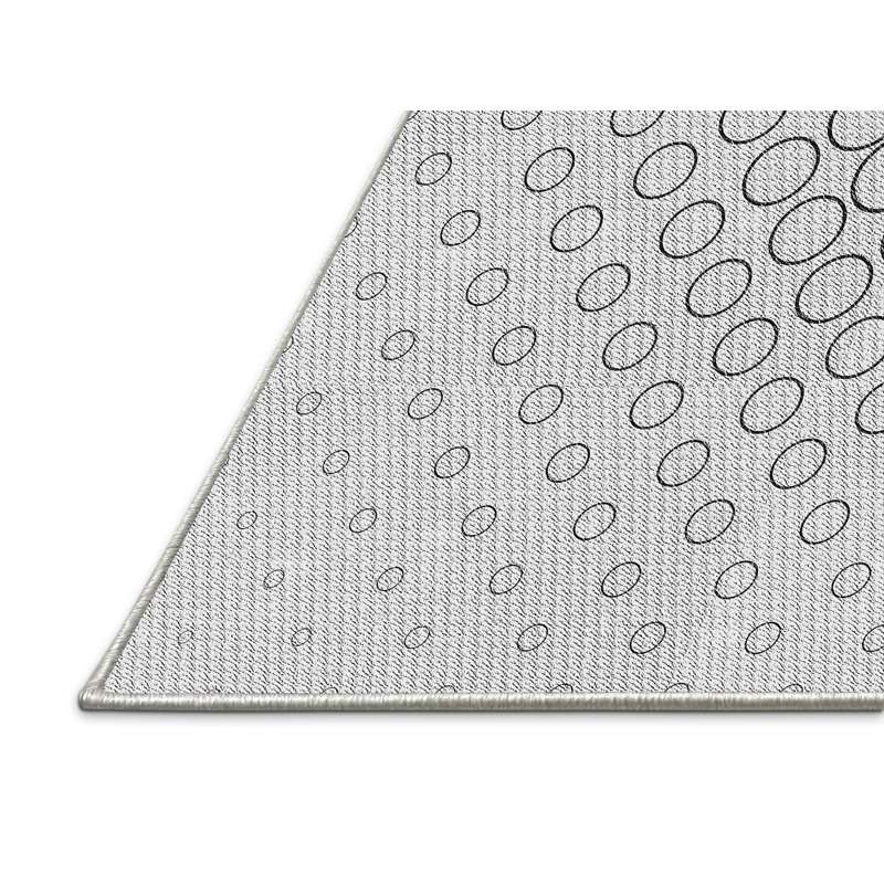 Tapis zone grise à motifs, Rectangle 5 pi x 7 pi