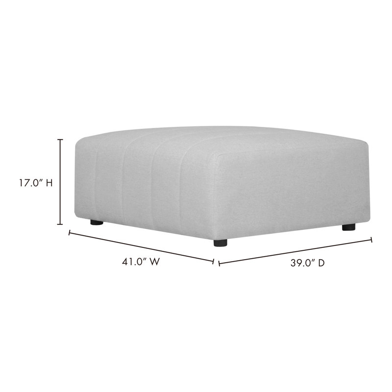 Lyric Ottoman, Oatmeal Performance