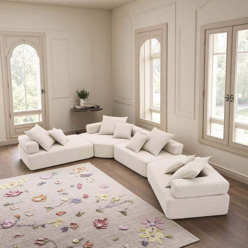 Canapé modulaire surdimensionné en U de Boneless