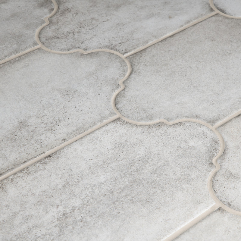 Alhama 6" x 13" Porcelain Stone Look Wall & Floor Tile, Gray