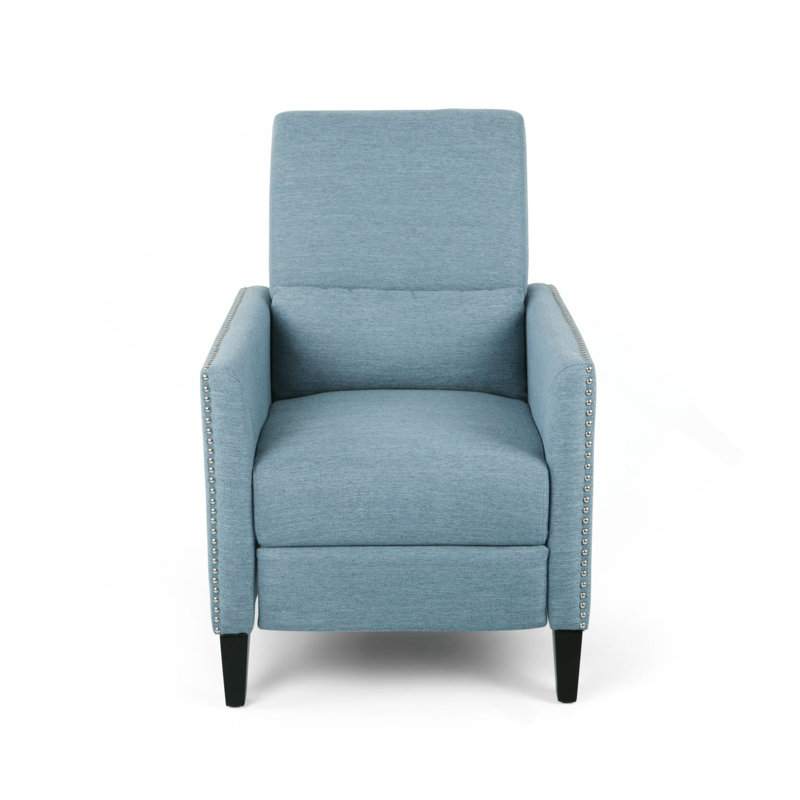 Fauteuil inclinable contemporain avec détails élégants pour une détente ultime, Bleu clair