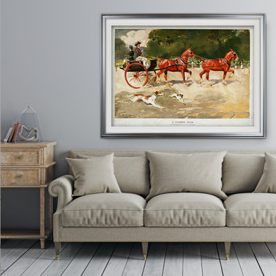 « cheval drawed coach alamy », impression