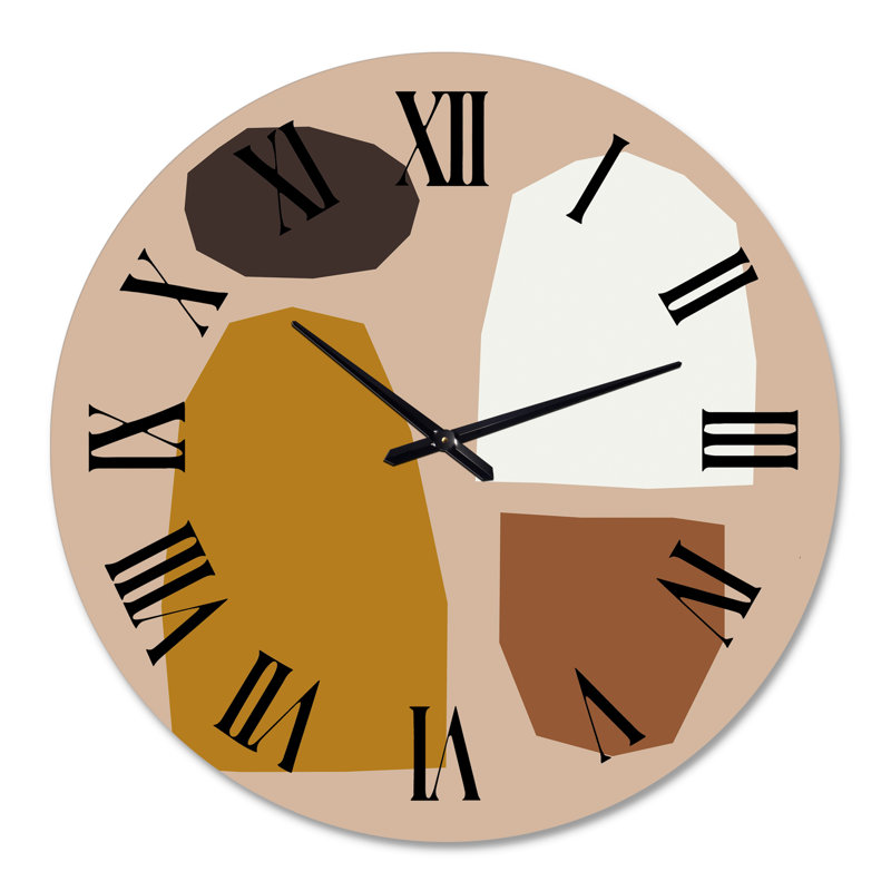 Minimal élémentaire organique et géométrique compostions XX XXVII - horloge murale moderne, Surdimensionné