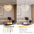 20-Inch Gold Pendant Light Chandelier With Threaded Clear Glass Globe Shade – Adjustable Height