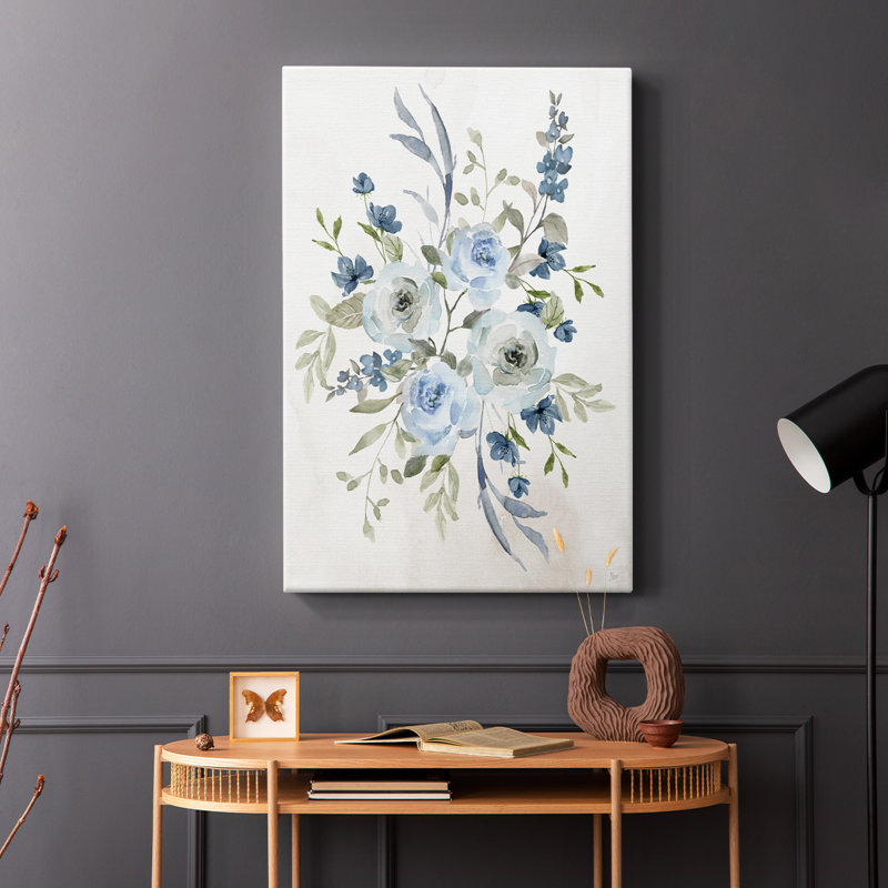 Sweet Blues I - Cavas enveloppés de galerie, H 27 po x l 18 po