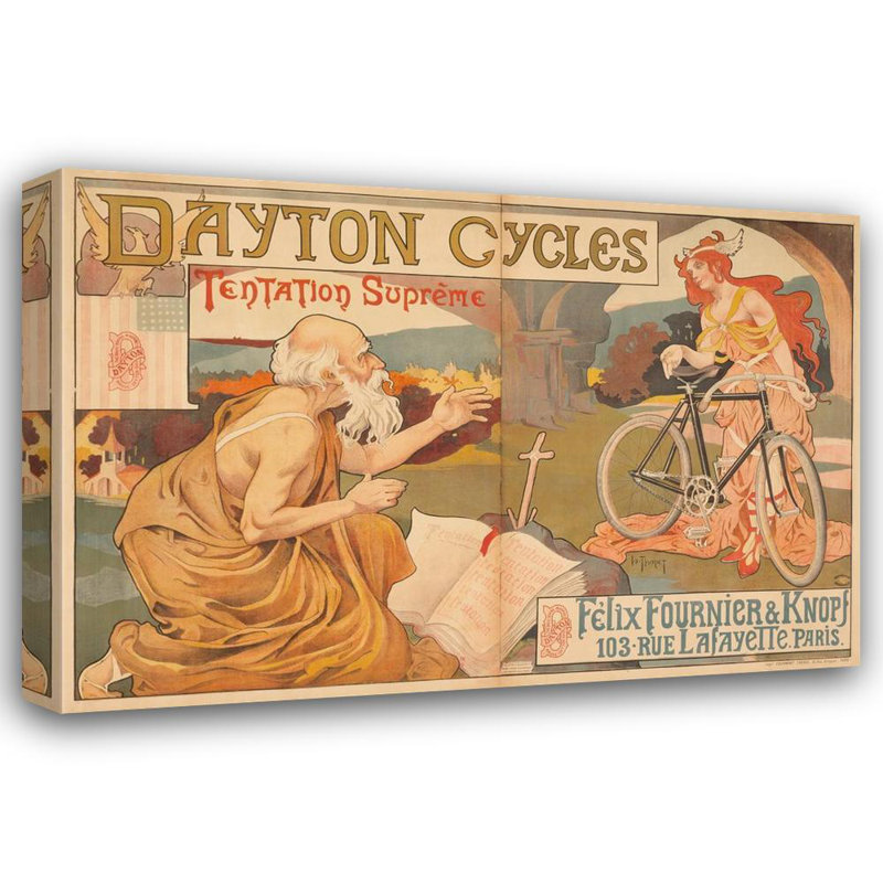 "Dayton Cycles" par Henri Thiriet - Toile tendue avec châssis, H 40 po x l 28 po