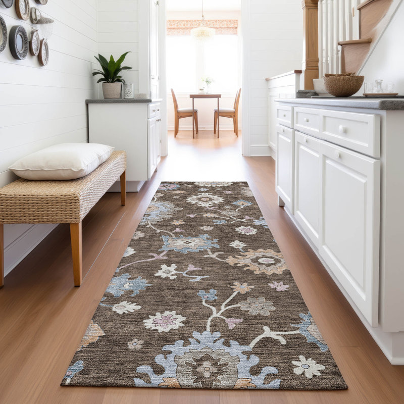 Premium Machine Washable Jaylin AMF1218 Global Rug, Runner 2'3" x 7'6"