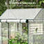 Outsunny Mini Greenhouse with 2 Roll-up Doors, 100 x 80 x 150cm, White