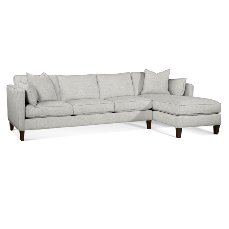 Lenox Chaise Sectional, Right Hand Facing, Frost White, Basic Navy; 0317-61