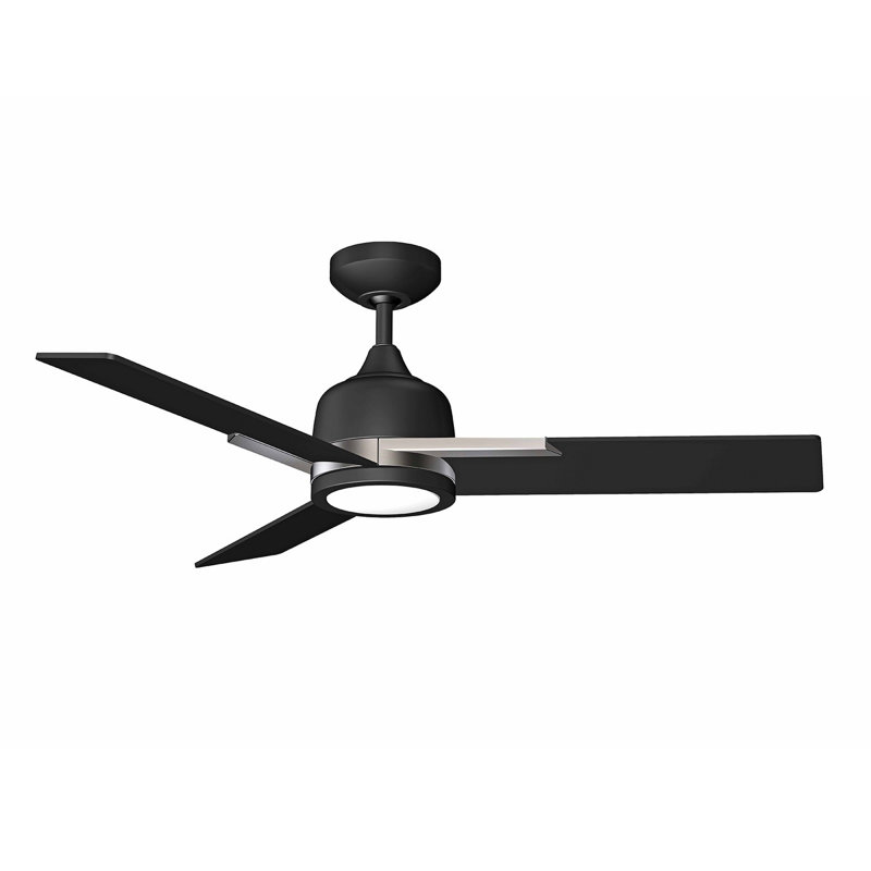 52'' Ceiling Fan with LED Lights, Black