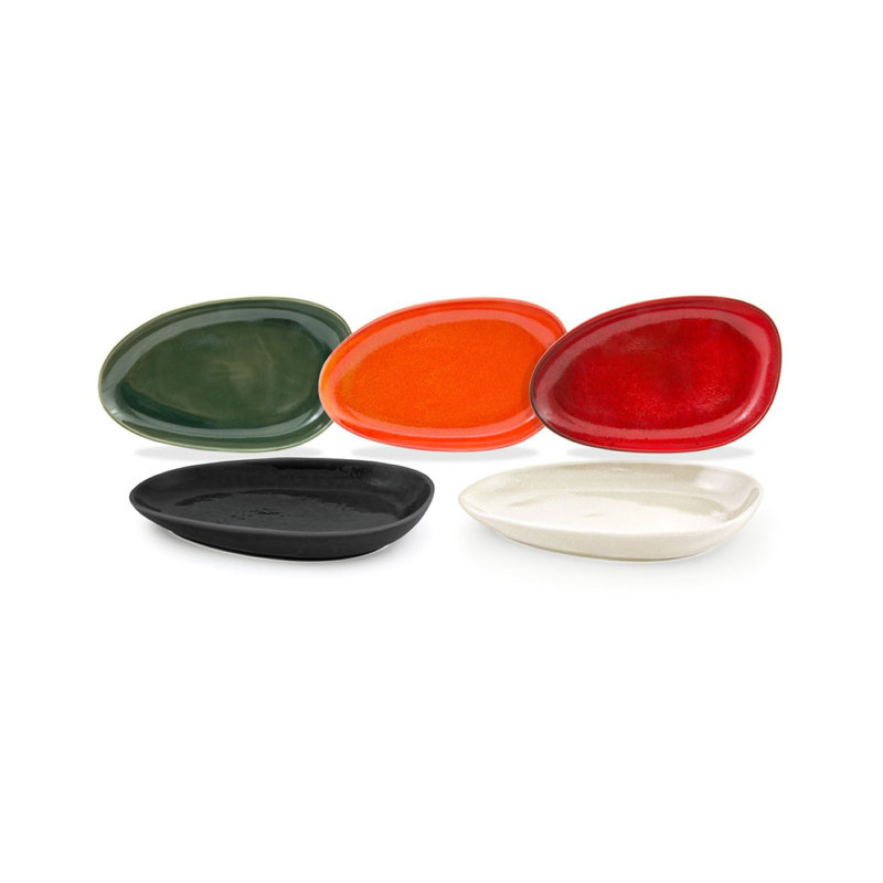 Assiette plate Kiln® 11 po, Orange sanguine
