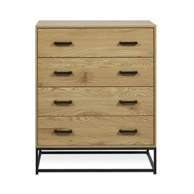 Light Oak Effect 4 Drawer Chest