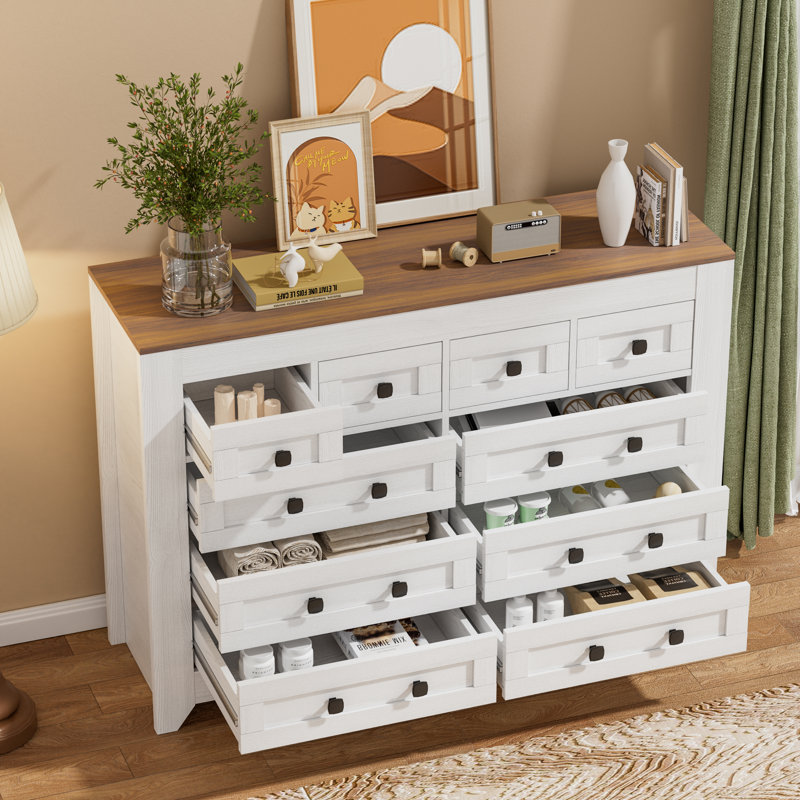 Commode 10 tiroirs blanche