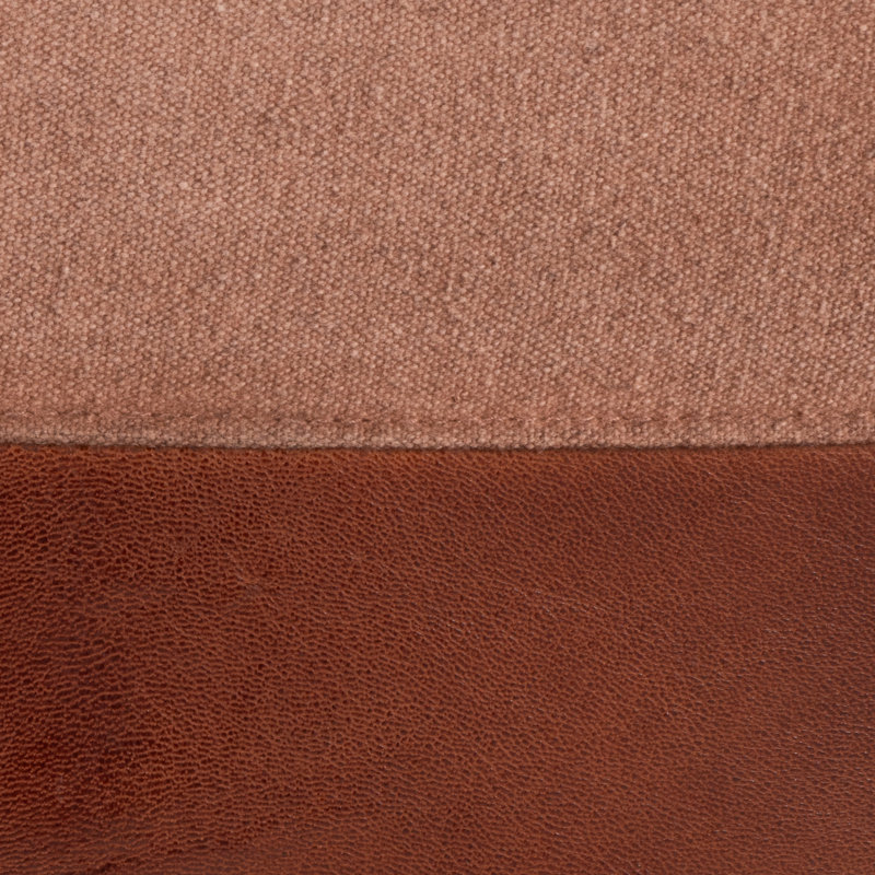 Pouf Cobbler, Cuir véritable brun
