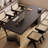 Black Rectangular Solid Wood desks-107627184