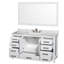 Sheffield 60" Freestanding Single Bathroom Vanity with Cultured Marble Top with 58" Mirror-59388321-59388326-134229459