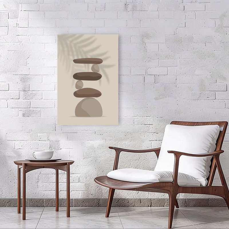 Reproduction d'art mural équilibré zen, H 36 po x l 24 po