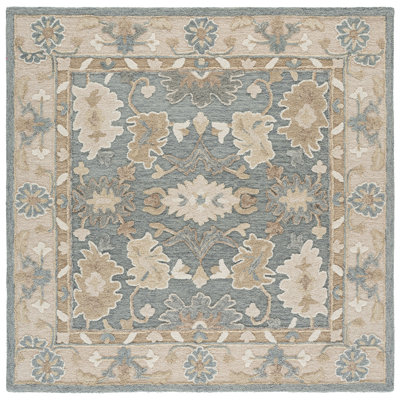Ebony Hand Tufted Wool;Cotton Oriental Indoor Rug
