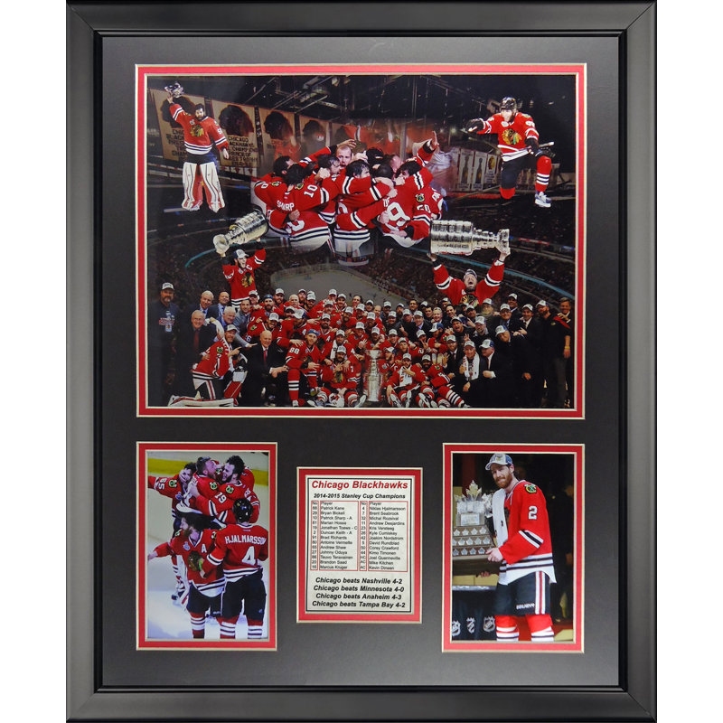 Souvenirs à cadre à cadres de nhl chicago blackhawks 2015 stanley