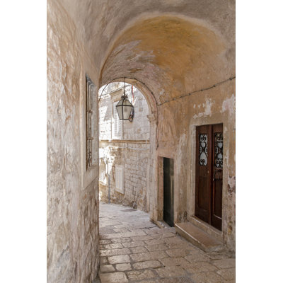 Quiet Passageway - Kotor, Montenegro by Laura DeNardo - Wrapped Canvas Print
