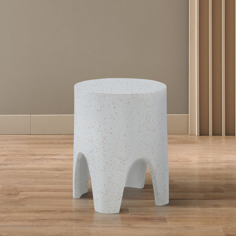 Table de bout en béton Foligno, Blanc