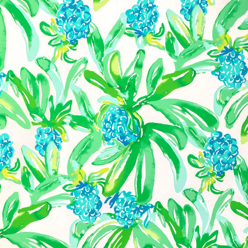 Lilly Pulitzer Island Exotic Wallpaper, Green/Blue