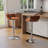 Ginko Modern Swivel Bar Stool with Backrest, Adjustable Height Kitchen Island Stool with Upholstered Seat and Footrest,-93498216-90489199