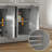 Kitchen Island Rolling Kitchen Island Cart With  2 Drawers, Spice, Knife And Towel Rack-1306109414