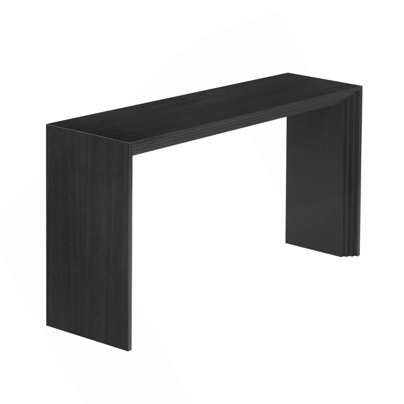 Modern Recangular Wooden Console Table, Black