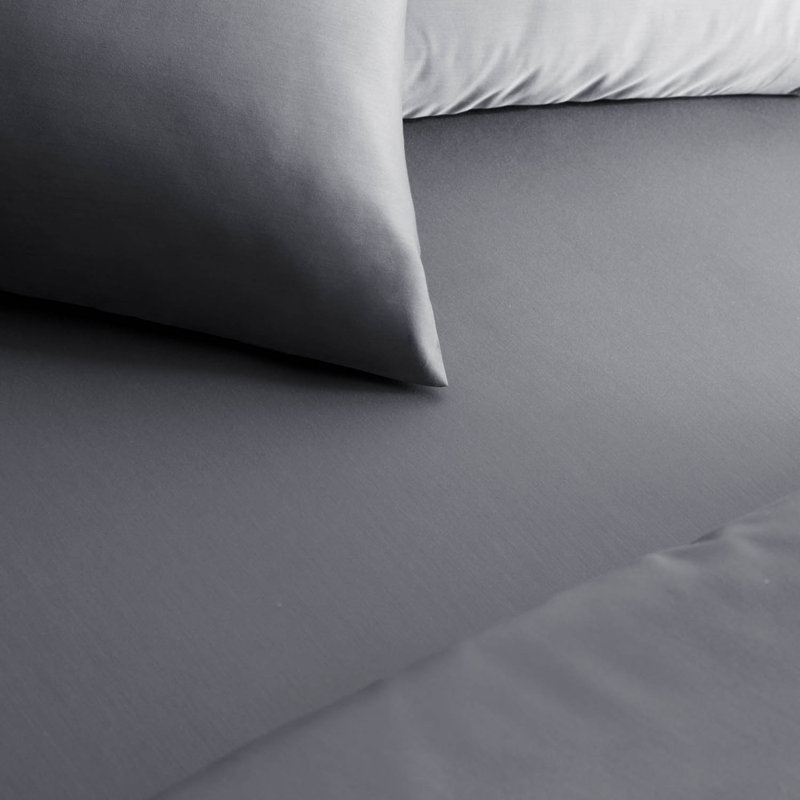 Ensemble de draps 600 fils Marigot Brookside, Ensemble de draps pour lit double avec 2 taies d'o, Ardoise