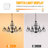 8-Light Black Vintage Crystal Candle Chandelier