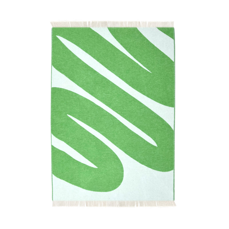 Throw Blanket, White/Apple